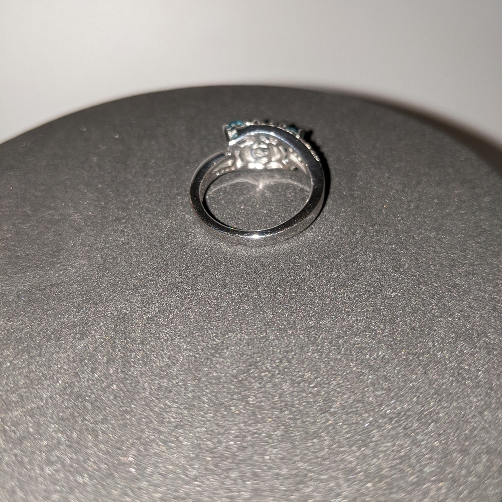 Natural topaz & zircon ring. Size 6 - Picture 9 of 12
